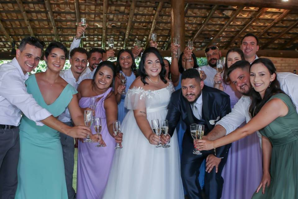 Brinde com os padrinhos