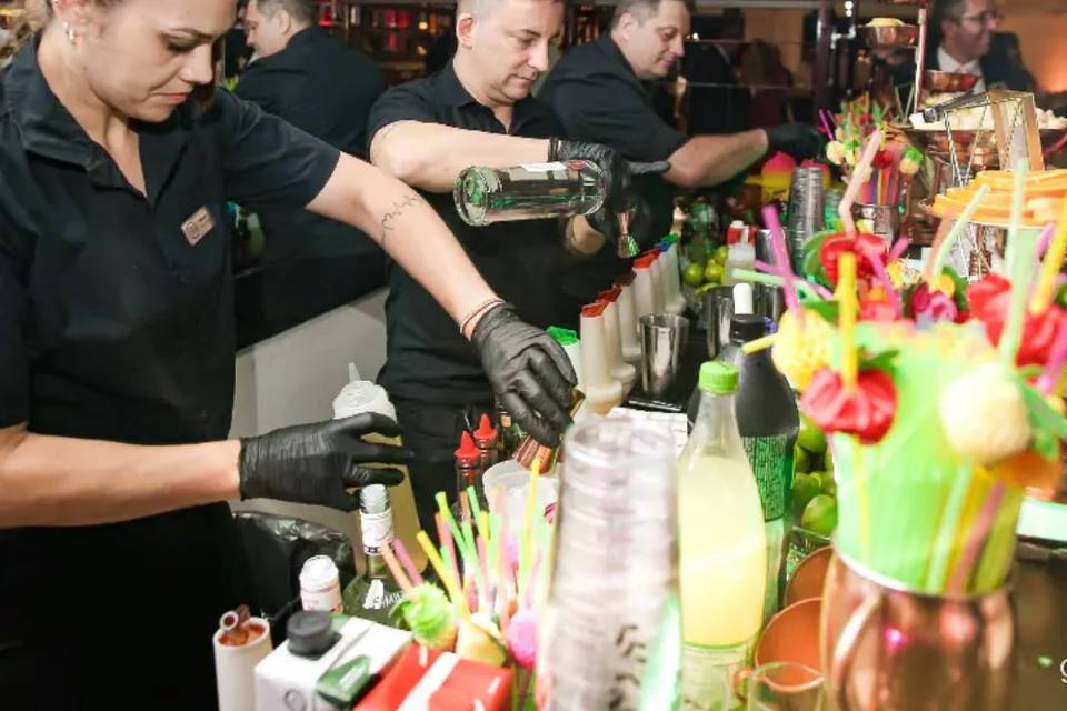 Bartender Working