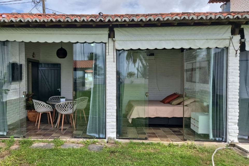 Vista externa da suíte