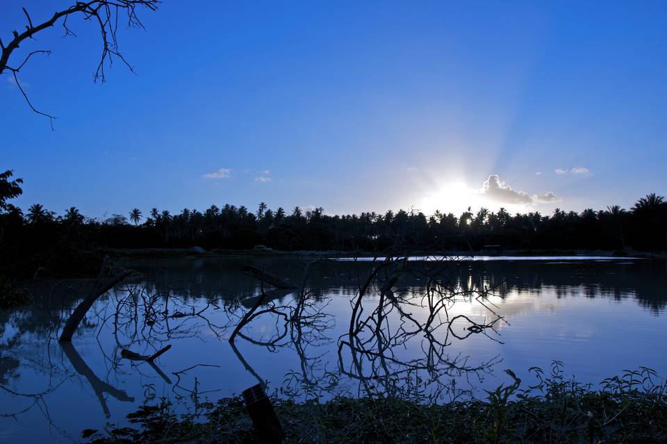 Pôr do sol no nosso lago