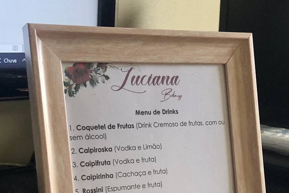 Cardápios personalizados