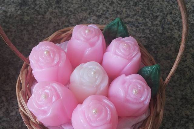 Cesta de Sabonetes de Tulipa
