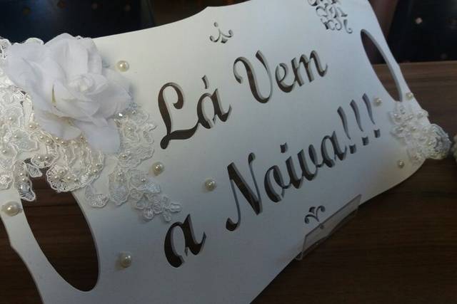 Placa La vem a Noiva!
