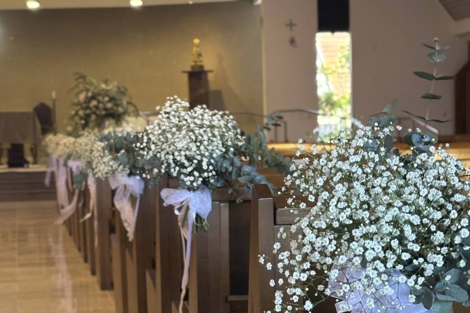 Buquê de banco igreja