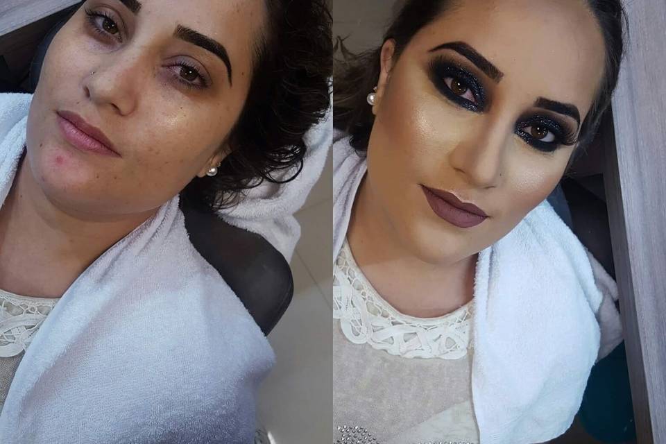 Antes e depois madrinha