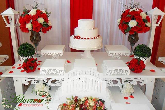 Decoraçao Casamento Mesa Bolo