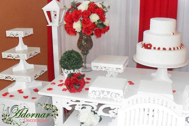 Decoraçao Casamento Mesa Bolo