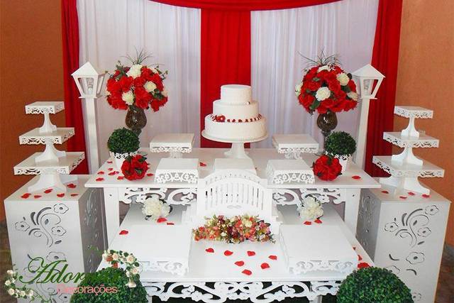 Decoraçao Casamento Mesa Bolo