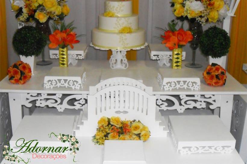 Decoraçao Casamento Mesa Bolo