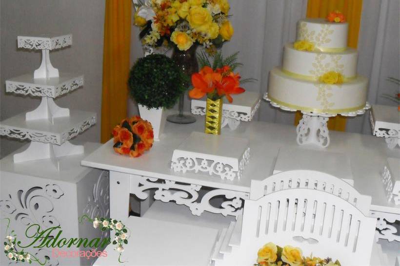 Decoraçao Casamento Mesa Bolo