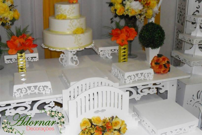 Decoraçao Casamento Mesa Bolo