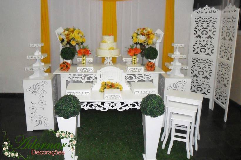 Decoraçao Casamento Mesa Bolo