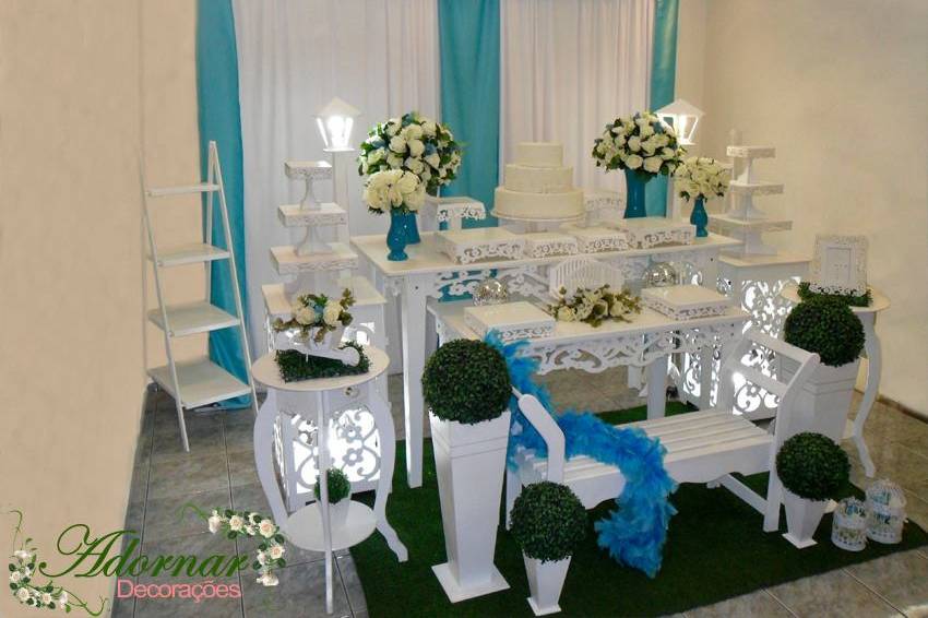 Decoraçao Casamento Mesa Bolo