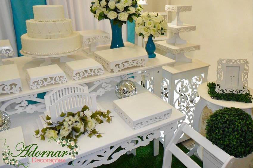 Decoraçao Casamento Mesa Bolo