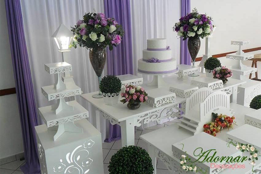 Decoraçao Casamento Mesa Bolo