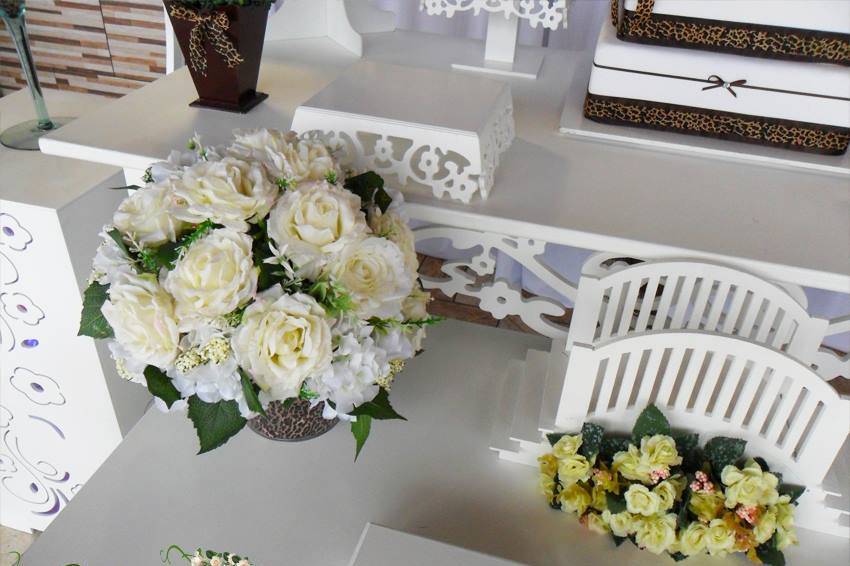 Decoraçao Casamento Mesa Bolo