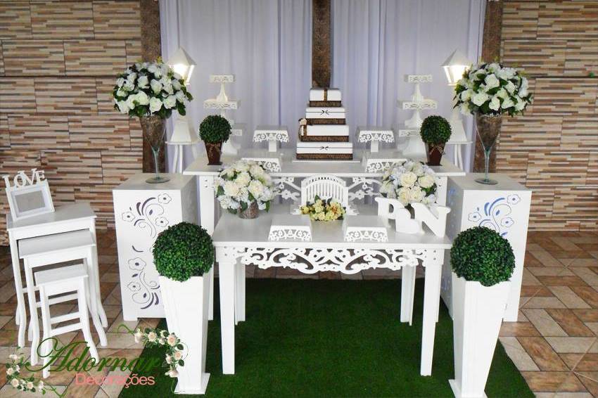 Decoraçao Casamento Mesa Bolo