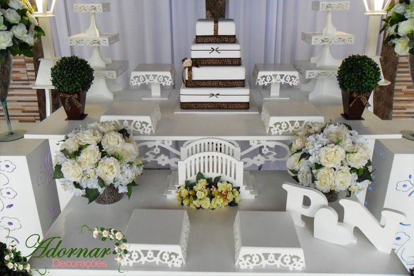 Decoraçao Casamento Mesa Bolo