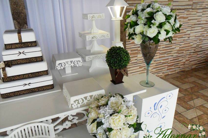 Decoraçao Casamento Mesa Bolo