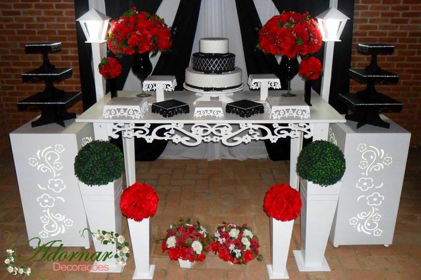 Decoraçao Casamento Mesa Bolo