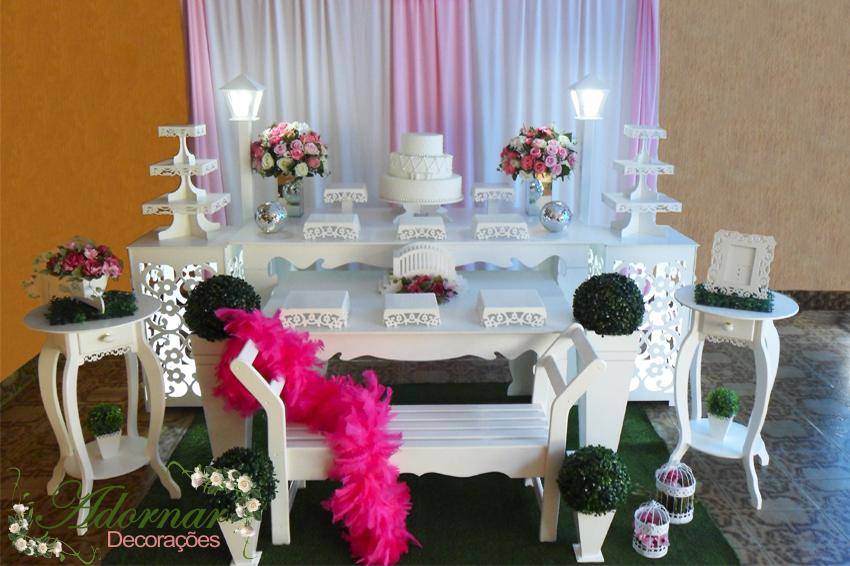 Decoraçao Casamento Mesa Bolo