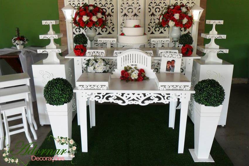 Decoraçao Casamento Mesa Bolo