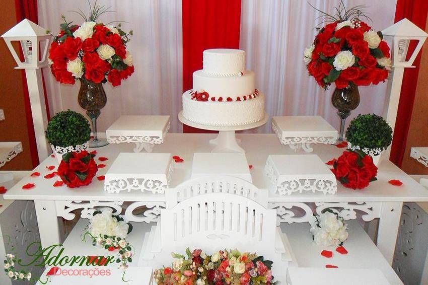 Decoraçao Casamento Mesa Bolo