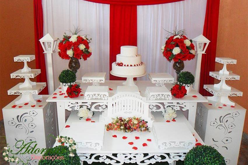 Decoraçao Casamento Mesa Bolo