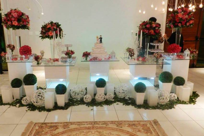 Decoração Mesa Vidro Casamento