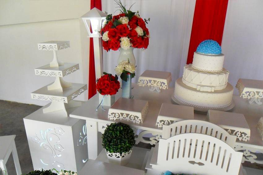 Decoraçao Casamento Mesa Bolo