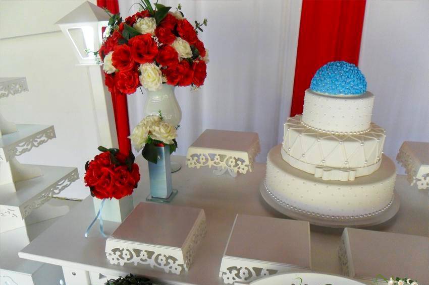 Decoraçao Casamento Mesa Bolo