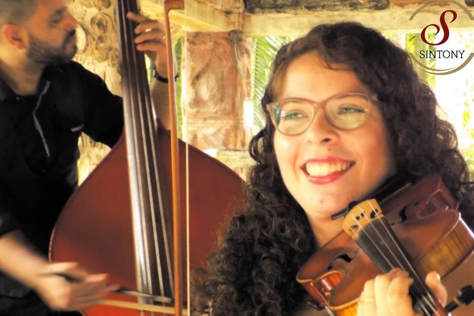 Violino e baixo acústico