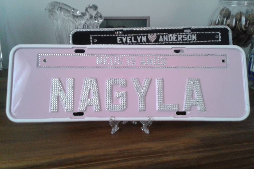 Placas com strass - debutantes