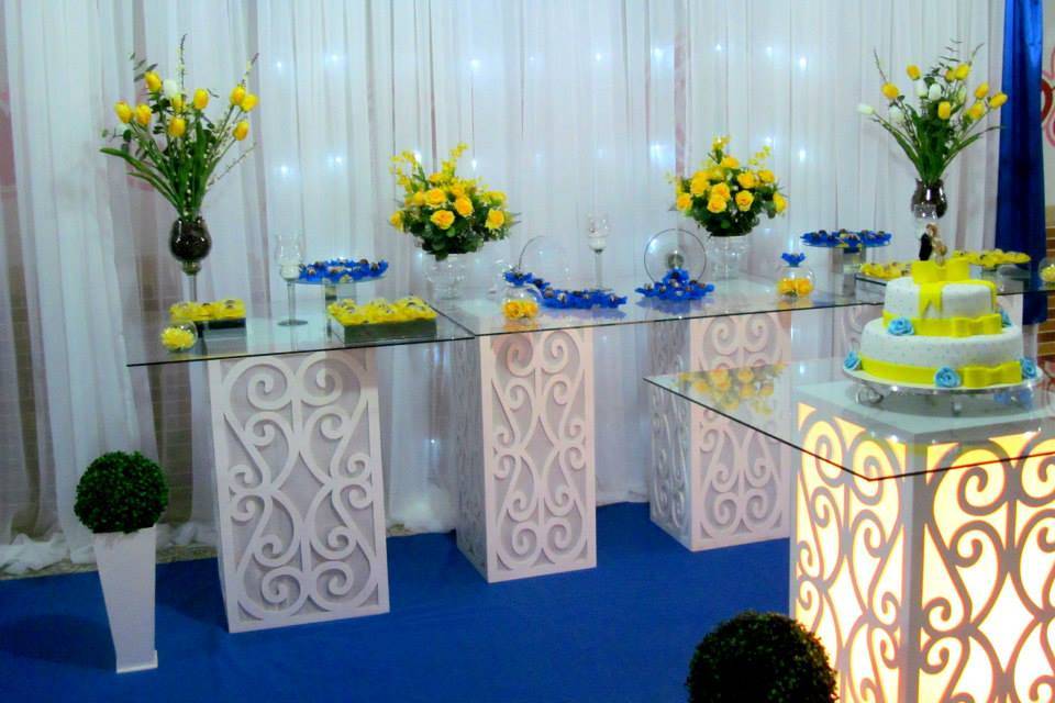 Casamento Azul Royal e Amarelo