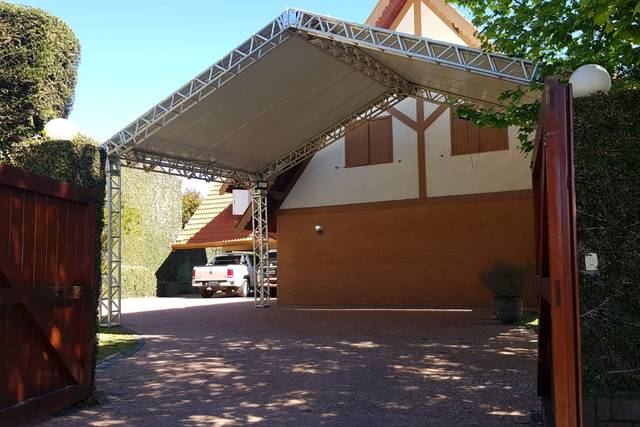 Tenda 5x10 em boxtruss lona op
