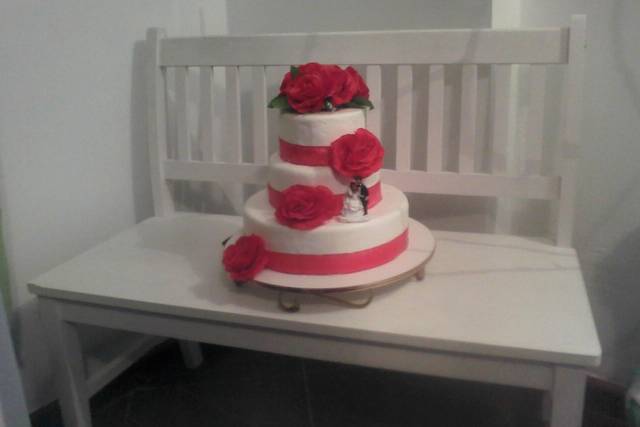 Bolo artificial de casamento