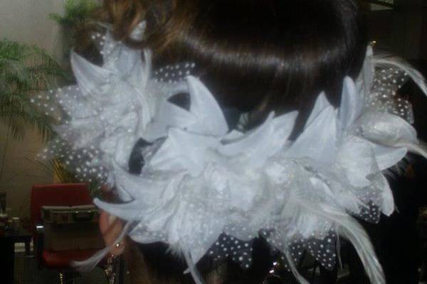 Penteados com flores