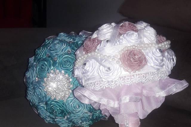 Flor de fita de organza é ceti