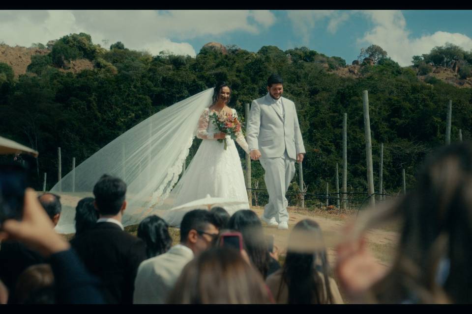 Entrando na cerimonia