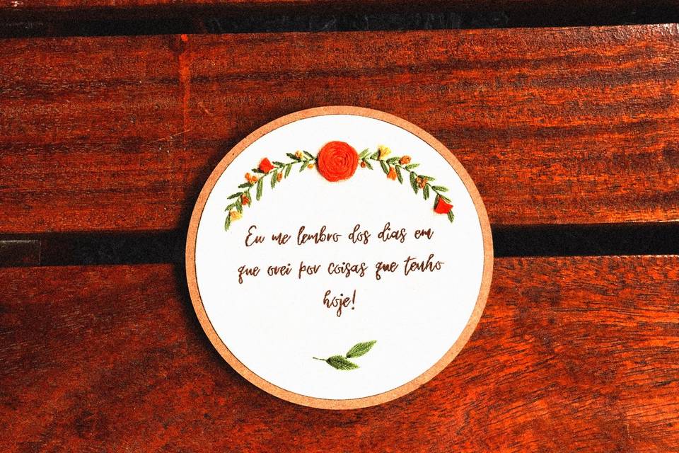 Bordado frase