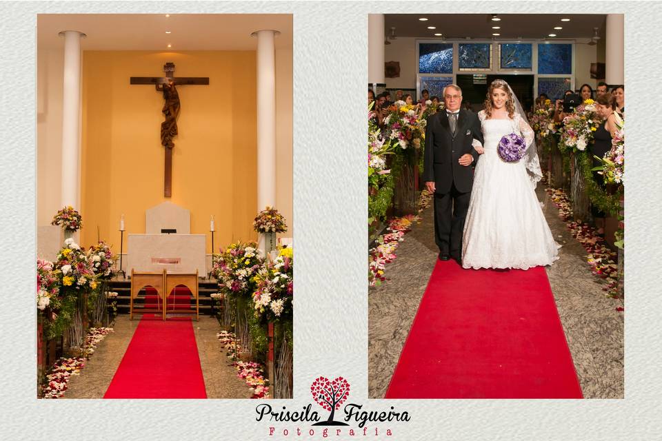 Cobertura da cerimônia religiosa