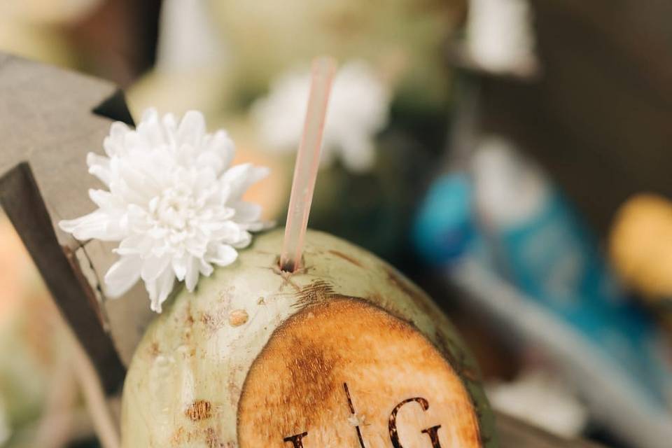 Canoa de cocos personalizados
