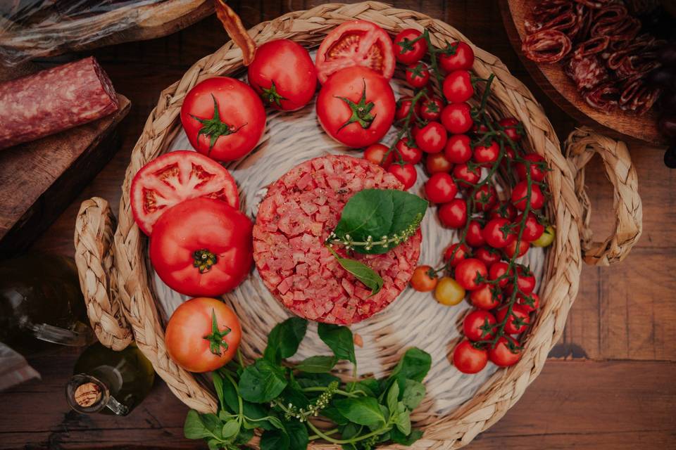 Tartar de tomates frescos