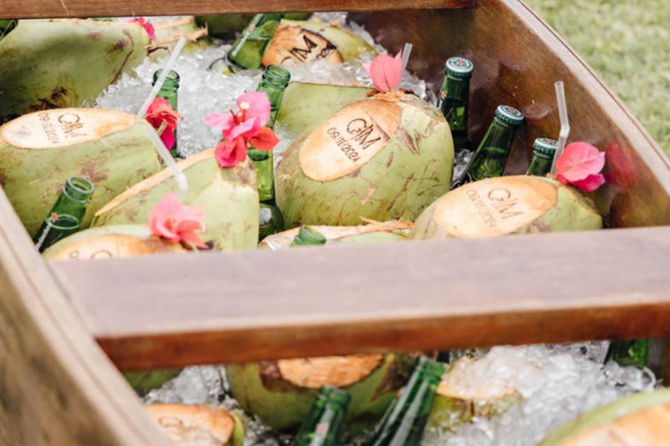 Canoa de cocos personalizados