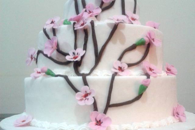 Bolo Flor de cerejeiras
