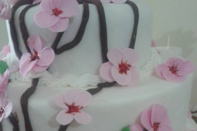 Bolo Flor de cerejeiras