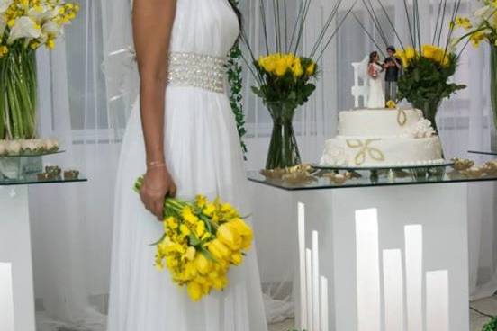 Decoração amarela