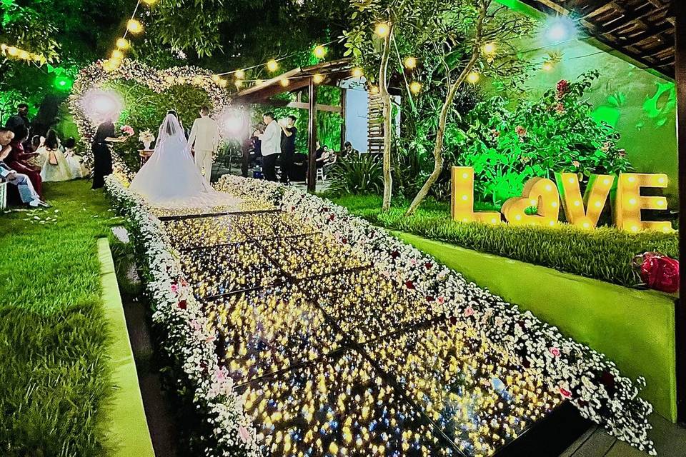 Passarela de Led Dourada