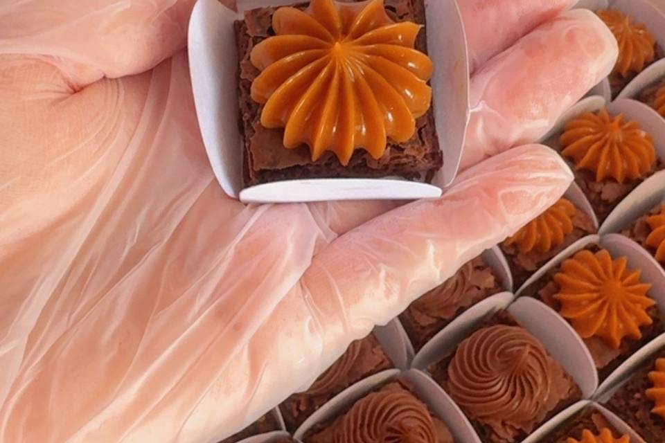 Brownie c/ doce de leite