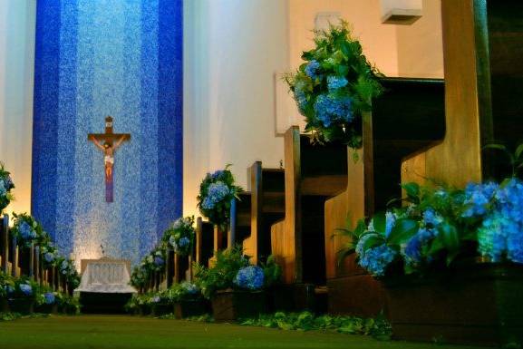 Decoração azul